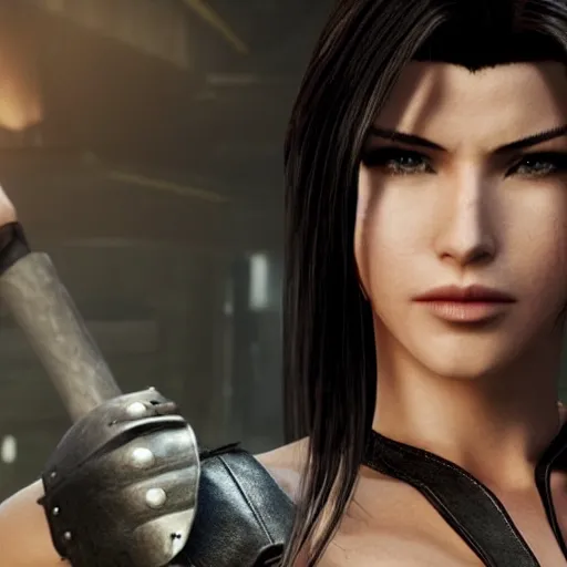 Image similar to Jacqueline MacInnes Wood as Tifa Lockhart in Final Fantasy VII Remake