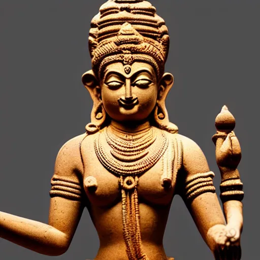 Image similar to highly detailed ancient Hindu statue nataraja shiva. 4K high quality museum collection photograph