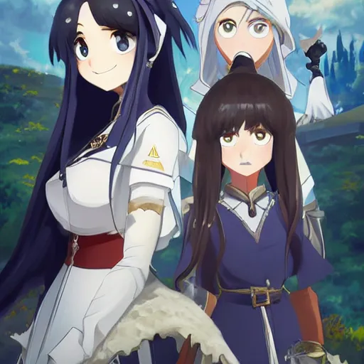 Image similar to isekai masterpiece by liya nikorov, envar studio, nurzhan bekkaliyev of albedo anime