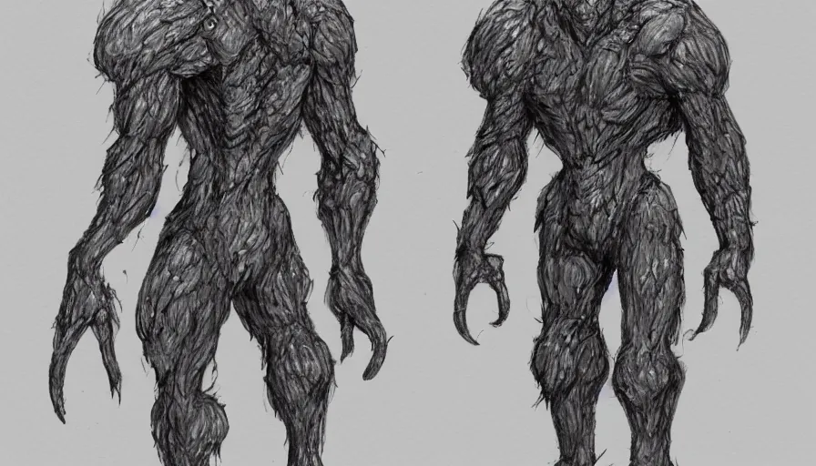 Image similar to a full body monster design