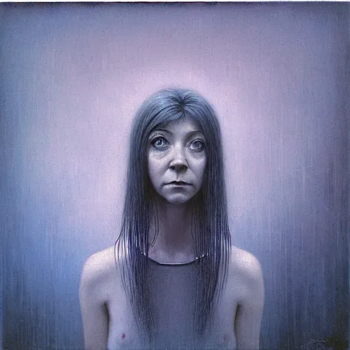 Image similar to alyson hannigan with short hairs by beksinski