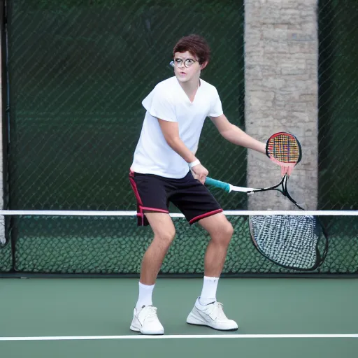 Prompt: harry potter playing tennis