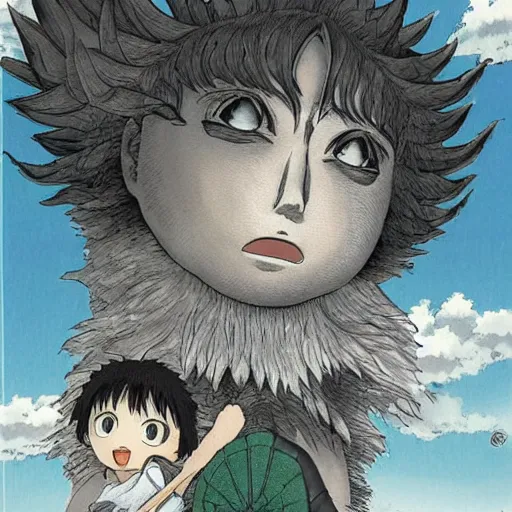 Prompt: Kentaro Miura and Studio Ghibli collaboration