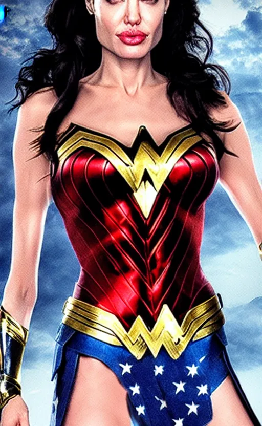 Image similar to Angelina Jolie as Wonder Woman