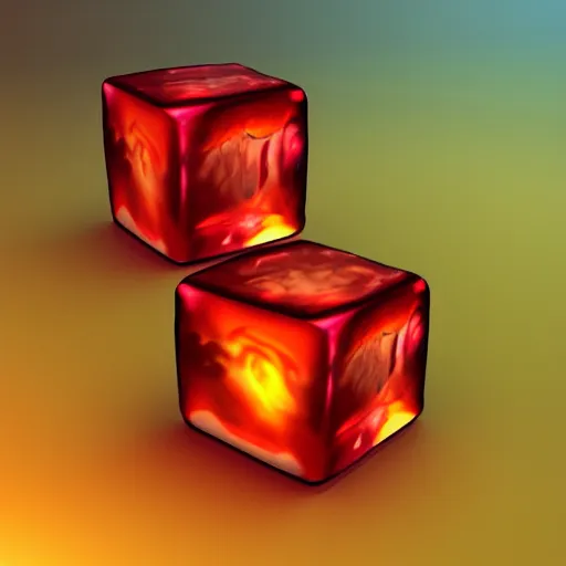 Image similar to jelly cube, sub surface scattering, fantasy art, artstation trending