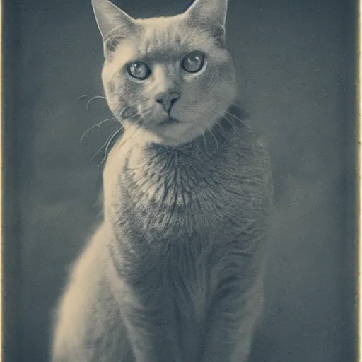 Image similar to a cat that is sitting on the ground, a silk screen by josef jackerson, featured on flickr, fluxus, cyanotype, ambrotype, calotype