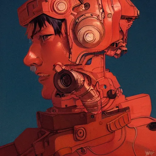 Image similar to prompt : soviet doomer portrait soft light painted by james jean and katsuhiro otomo and erik jones, inspired by akira anime, smooth face feature, intricate oil painting, high detail illustration, sharp high detail, manga and anime 1 9 9 9