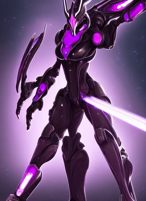 Prompt: cinematic close shot, galactic sized proportional stunning beautiful hot female warframe, sleek mecha goddess dragon head, metal ears, led purple eyes, smooth fuschia skin, smooth silver armor, floating in space, holding a galaxy, epic proportions, epic size, epic detail, furry art, dragon art, giantess art, warframe fanart, furaffinity, octane