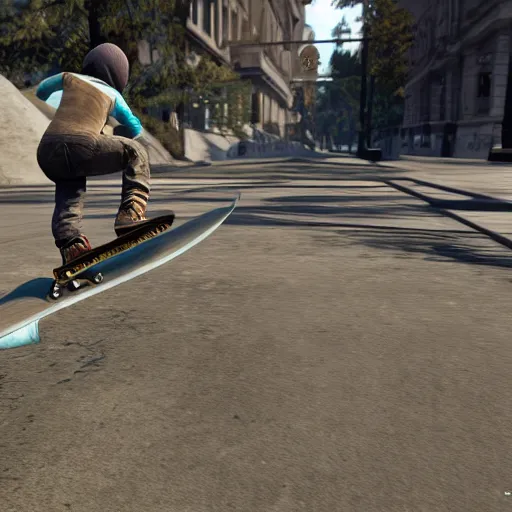 Skate 4 videogame gameplay, screenshot in-game,, Stable Diffusion