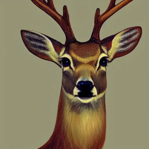 Image similar to beautiful painting of a deer, trending in artstation, artstationHD, artstationHQ, detailed, 4k