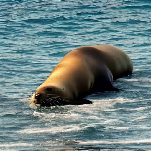 Prompt: “ a fat sea lion”