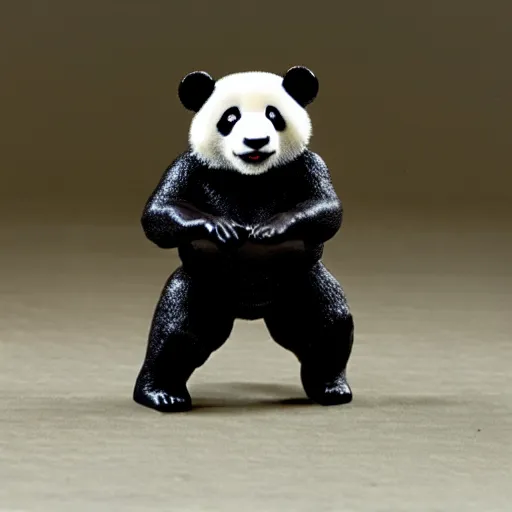 Image similar to panda as a 1 9 8 0 s kenner action figure