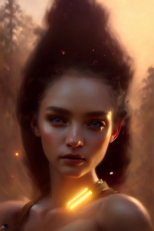 Image similar to cinematic shot of an epic portrait of a fairy dressed in military clothes, shiny skin, beautiful eyes, beautiful, small details, night setting, realistic poster with volumetric light from craig mallism, artgerm, jeremy lipkin and michael garmash, unreal engine, radiant light, detailed and complex environment, digital art, trends at art station, a masterpiece