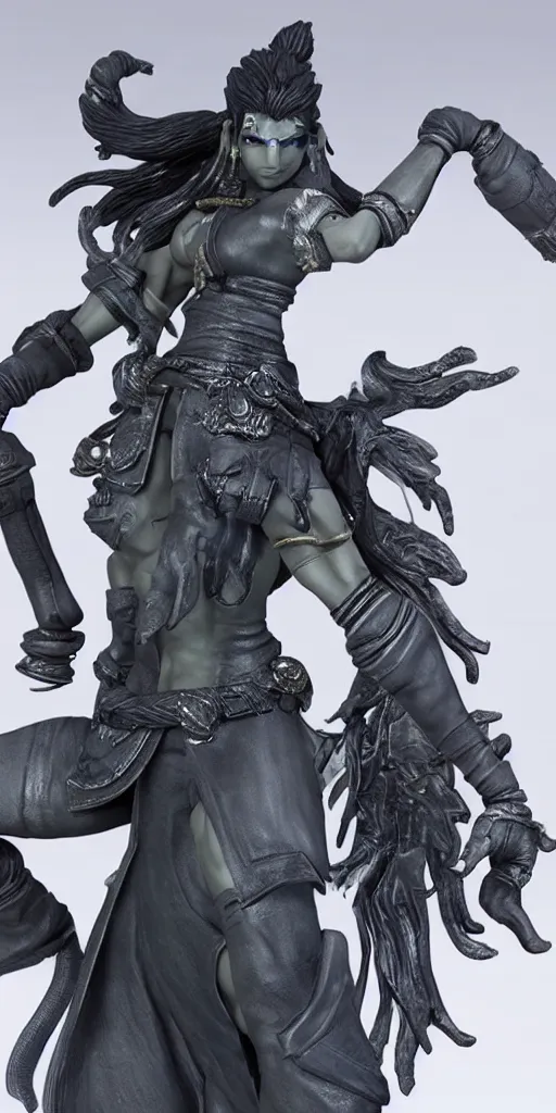 Image similar to a highly detailed 3D figurine of Shiva from Final Fantasy VII remake