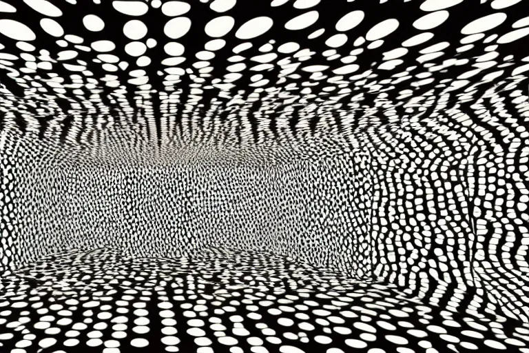 Prompt: infinity room by yayoi kusama, highly detailed, unreal engine 5, dream like, vibrant, cohesive