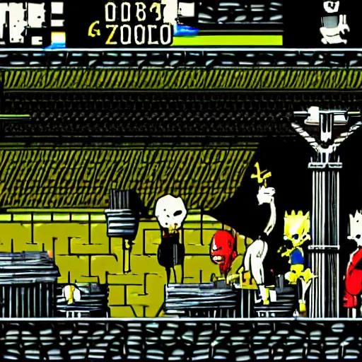 Prompt: hylics 2 first person battle screenshot