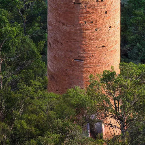 Prompt: ruined conical tower 4k