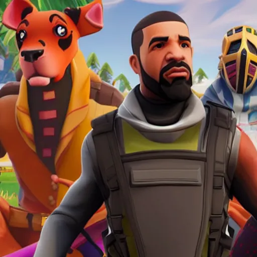 Image similar to drake in fortnite