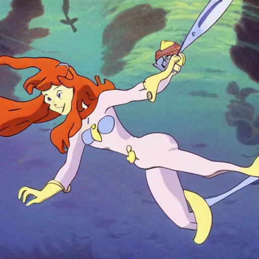 Image similar to ariel in nausicaa of the valley of the wind