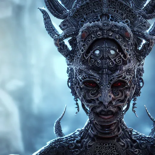 Image similar to the demon queen, 4 k, intricate detailed, jaw dropping, gorgeous, surreal, octane render