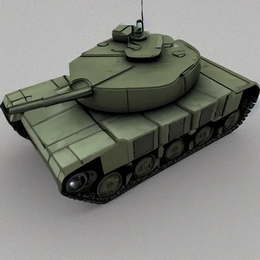 Prompt: futuristic military tank concept art, 3d model, art station