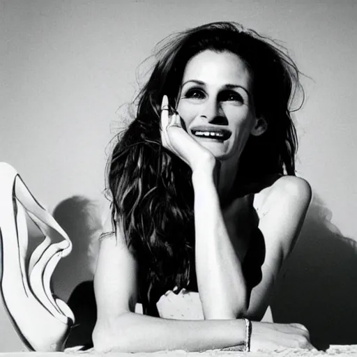 Image similar to Julia Roberts, art photography by Helmut Newton