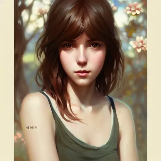 Image similar to beautiful natural max caulfield, intricate, elegant, highly detailed, digital painting, artstation, concept art, smooth, sharp focus, illustration, art by artgerm and greg rutkowski and alphonse mucha and loish and wlop