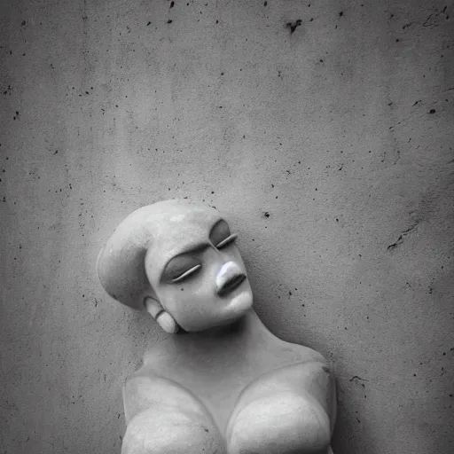 Image similar to gorgeous brutalist woman made out of concrete, extremely high detail and masterful composition, highly symmetric, 8K, Leica Vario-Elmar-S 30-90mm f/3.5-5.6 ASPH