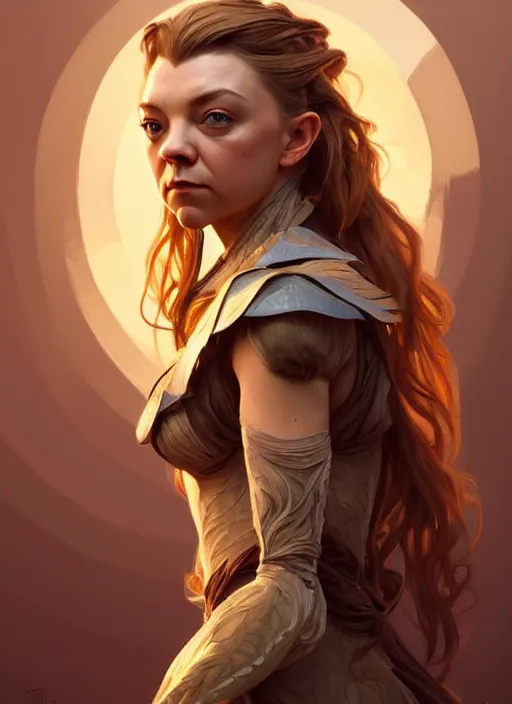 Image similar to natalie dormer wearing in a pool of honey, beautiful seductive face, intricate, elegant, highly detailed, digital painting, artstation, concept art, smooth, sharp focus, illustration, art by artgerm and greg rutkowski and alphonse mucha, horizon zero dawn 8 k