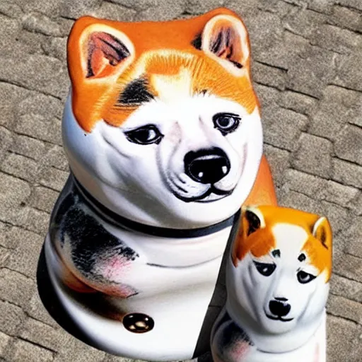 Prompt: Shiba Inu Matryoshka dolls