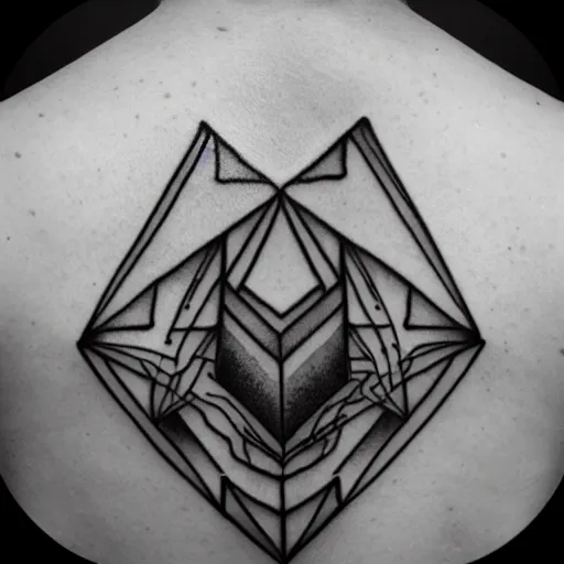 Image similar to geometrical tattoo,