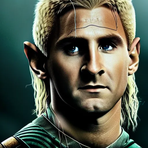 Image similar to messi as legolas in lord of the rings movie, hyper detailed, 8 k