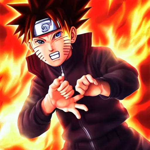 Image similar to ultra realistic portrait painting of naruto going super saiyan art by masashi kishimoto, 4 k, naruto artstyle, cel shaded, highly detailed, epic lighting, full body