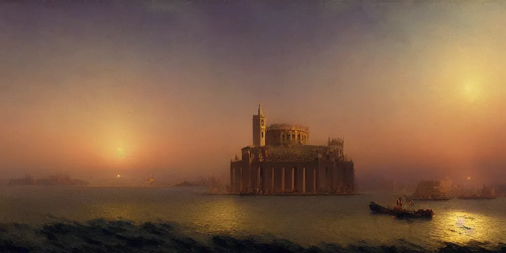 Prompt: A detailed matte painting of Ravenna in the 15th century, trending on artstation by Ivan Aivazovsky and Frederic Edwin Church