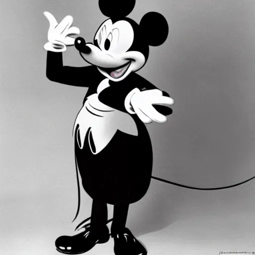 Image similar to walt disney dressed as mickey mouse