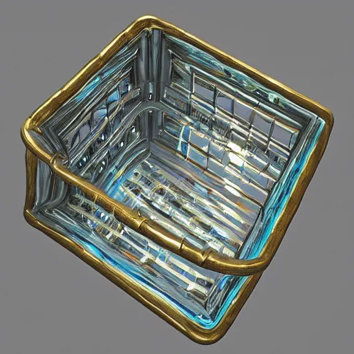 Image similar to calssical large reflective building square eel stem vial plate , by Peter Paul Rubens and Beeple and Esao Andrews , #pixelart , dutch golden age , Zbrush Central