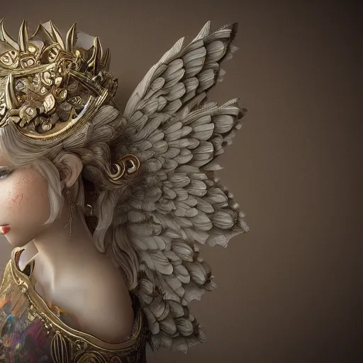 Prompt: gorgeous angelic princess, ornate 4 k intricate detailed octane render