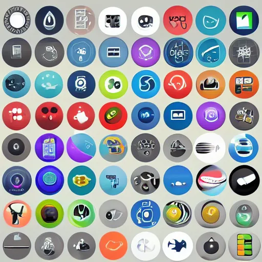 Prompt: concept art of spherical smartphone, apps icons, high performance