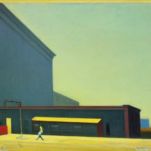 Image similar to big factory by Edward hopper