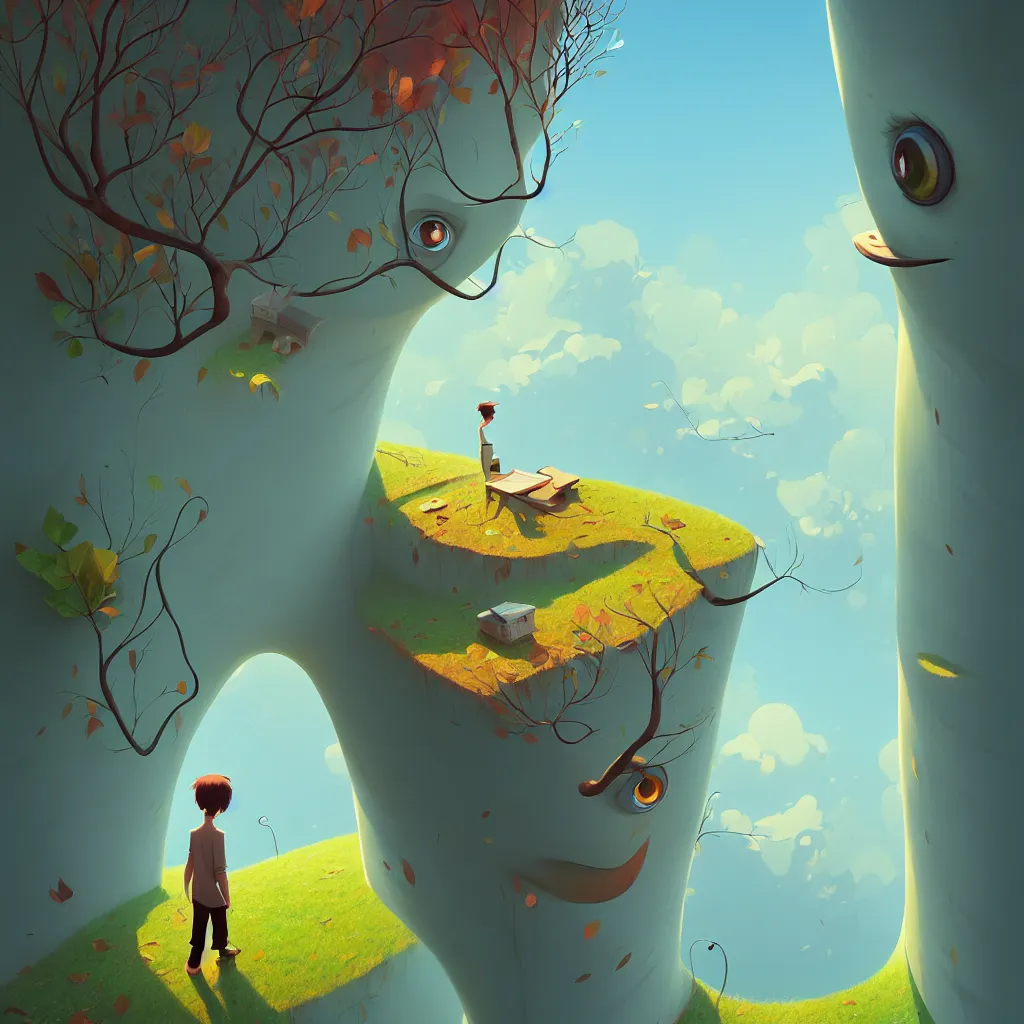 Image similar to cartoon face gediminas pranckevicius from all perspectives by rhads, makoto shinkai and lois van baarle, ilya kuvshinov, rossdraws global illumination