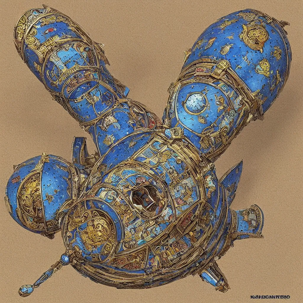 Prompt: a super realistic spaceship, Ottoman miniature style