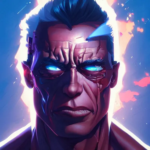 Image similar to hero world the terminator, behance hd by jesper ejsing, by rhads, makoto shinkai and lois van baarle, ilya kuvshinov, rossdraws global illumination