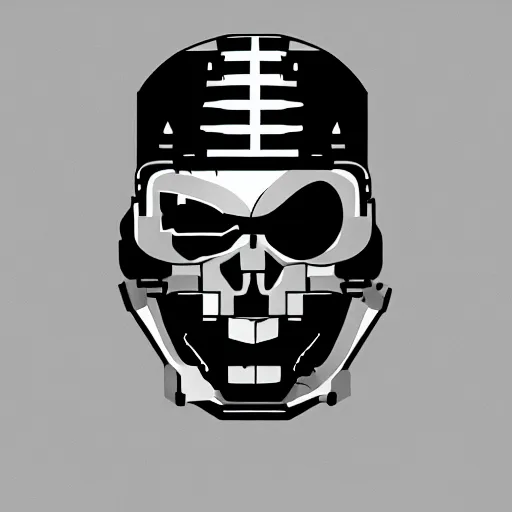 Prompt: face icon vector minimalist terminator salvation tomine, adrian