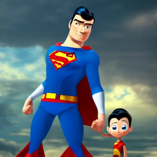 Prompt: Superman as seen in Meet the Robinsons