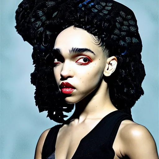 Image similar to fka twigs portrait by james jean and Jason Chan