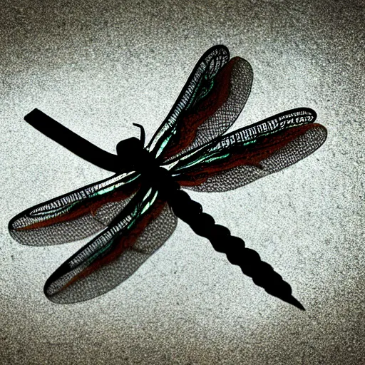 Image similar to Dragonfly made of lightning
