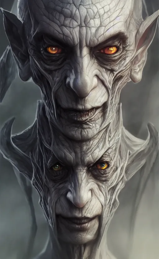 Image similar to legendary creepy dark elf wizard, highly detailed, d & d, fantasy, highly detailed, digital painting, trending on artstation, concept art, sharp focus, illustration, global illumination, ray tracing, realistic shaded, art by artgerm and greg rutkowski and fuji choko and viktoria gavrilenko and hoang lap