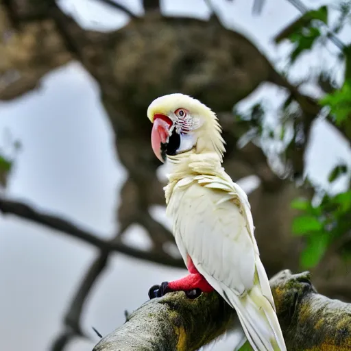 Image similar to albino macaw parrot