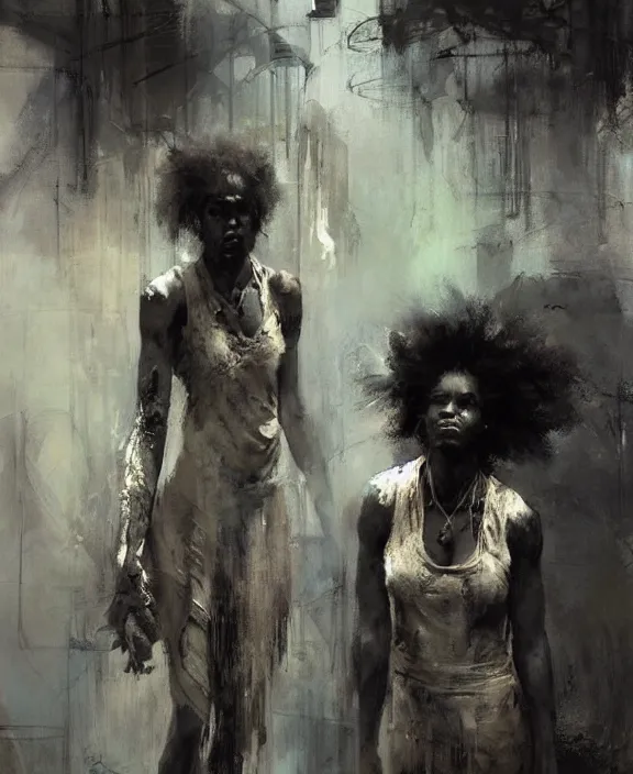 Prompt: afro witches by jeremy mann