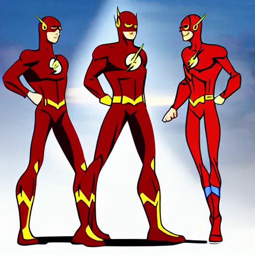 Image similar to the flash in the style of justice league unlimited